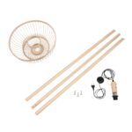 GLOBOSTAR® POPPY 01986 Boho Επιδαπέδιο Φωτιστικό με Ντουί 1 x E27 AC 220-240V IP20 - Μπεζ - Μ58 x Π58 x Υ141cm - Image 10