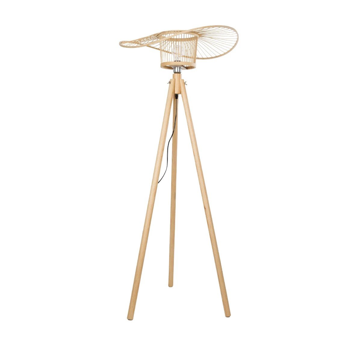 01987_0 GLOBOSTAR® POPPY 01987 Boho Επιδαπέδιο Φωτιστικό με Ντουί 1 x E27 AC 220-240V IP20 - Μπεζ - Μ58 x Π58 x Υ138cm - Image 1