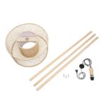 GLOBOSTAR® POPPY 01988 Boho Επιδαπέδιο Φωτιστικό με Ντουί 1 x E27 AC 220-240V IP20 - Μπεζ - Μ58 x Π58 x Υ145cm - Image 10