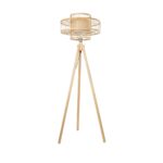 GLOBOSTAR® POPPY 01989 Boho Επιδαπέδιο Φωτιστικό με Ντουί 1 x E27 AC 220-240V IP20 - Μπεζ - Μ58 x Π58 x Υ149cm