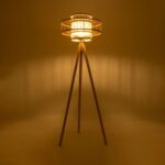 GLOBOSTAR® POPPY 01989 Boho Επιδαπέδιο Φωτιστικό με Ντουί 1 x E27 AC 220-240V IP20 - Μπεζ - Μ58 x Π58 x Υ149cm - Image 3