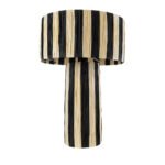 GLOBOSTAR® NASSAU 02234 Boho Επιτραπέζιο Φωτιστικό Πορτατίφ με Ντουί 1 x E27 AC 220-240V IP20 - Μπεζ & Μαύρο - Μ37 x Π37 x Υ55cm - Image 2