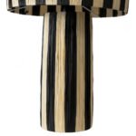 GLOBOSTAR® NASSAU 02234 Boho Επιτραπέζιο Φωτιστικό Πορτατίφ με Ντουί 1 x E27 AC 220-240V IP20 - Μπεζ & Μαύρο - Μ37 x Π37 x Υ55cm - Image 6