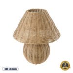 GLOBOSTAR® PERU 02239 Boho Επιτραπέζιο Φωτιστικό Πορτατίφ με Ντουί 1 x E27 AC 220-240V IP20 - Μπεζ - Μ40 x Π40 x Υ45cm