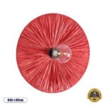 GLOBOSTAR® COLOMBO 02281 Boho Φωτιστικό Τοίχου - Απλίκα με Ντουί 1 x E27 AC 220-240V IP20 - Κόκκινο - Μ40 x Π40 x Υ9cm
