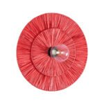 GLOBOSTAR® COLOMBO 02282 Boho Φωτιστικό Τοίχου - Απλίκα με Ντουί 1 x E27 AC 220-240V IP20 - Κόκκινο - Μ40 x Π40 x Υ9cm - Image 2