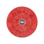 GLOBOSTAR® COLOMBO 02282 Boho Φωτιστικό Τοίχου - Απλίκα με Ντουί 1 x E27 AC 220-240V IP20 - Κόκκινο - Μ40 x Π40 x Υ9cm - Image 5