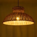 GLOBOSTAR® MALABO 02328 Boho Κρεμαστό Φωτιστικό Οροφής με Ντουί 1 x E27 AC 220-240V IP20 - Καφέ - Μ60 x Π60 x Υ31cm - Image 3