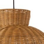 GLOBOSTAR® MALABO 02328 Boho Κρεμαστό Φωτιστικό Οροφής με Ντουί 1 x E27 AC 220-240V IP20 - Καφέ - Μ60 x Π60 x Υ31cm - Image 8