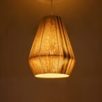 GLOBOSTAR® SALERNO 02334 Boho Κρεμαστό Φωτιστικό Οροφής με Ντουί 1 x E27 AC 220-240V IP20 - Μπεζ & Καφέ - Μ50 x Π50 x Υ60cm - Image 3