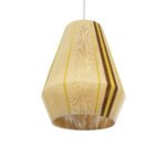 GLOBOSTAR® SALERNO 02334 Boho Κρεμαστό Φωτιστικό Οροφής με Ντουί 1 x E27 AC 220-240V IP20 - Μπεζ & Καφέ - Μ50 x Π50 x Υ60cm - Image 6