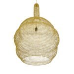 GLOBOSTAR® KENTUCKY 02357 Vintage Κρεμαστό Φωτιστικό Οροφής με Ντουί 1 x E27 AC 220-240V IP20 - Χρυσό - Μ60 x Π60 x Υ90cm - Image 6