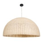GLOBOSTAR® MONTANA 02380 Boho Κρεμαστό Φωτιστικό Οροφής με Ντουί 1 x E27 AC 220-240V IP20 - Μπεζ - Μ120 x Π120 x Υ60cm - Image 4