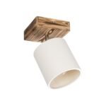 GLOBOSTAR® CUP 203-0057 Vintage Φωτιστικό Οροφής με Ντουί 1 x E27 AC 220-240V IP20 - Λευκό & Μπεζ - Μ14.5 x Π14.5 x Υ25cm - Image 2