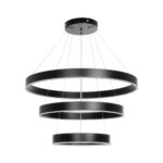 kelvo® VENOM 61188 Μοντέρνο Κρεμαστό Φωτιστικό Οροφής LED 120W 14158lm 120° AC 220-240V IP20 Ρυθμιζόμενο Λευκό CCT με Χειριστήριο από 2700K έως 6000K Dimmable - Lumileds SMD Chip - Μαύρο Ματ - Μ80 x Π80 x Υ60cm - 3 Χρόνια Εγγύηση - Image 3