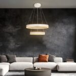 kelvo® VENOM 61186 Μοντέρνο Κρεμαστό Φωτιστικό Οροφής LED 75W 8818lm 120° AC 220-240V IP20 Ρυθμιζόμενο Λευκό CCT με Χειριστήριο από 2700K έως 6000K Dimmable - Lumileds SMD Chip - Λευκό Ματ - Μ60 x Π60 x Υ40cm - 3 Χρόνια Εγγύηση