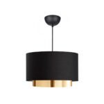 GLOBOSTAR® BASIL 204-0174 Μοντέρνο Κρεμαστό Φωτιστικό Οροφής με Ντουί 1 x E27 AC 220-240V IP20 - Μαύρο & Χρυσό - Μ30 x Π30 x Υ20cm - Image 2