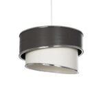 GLOBOSTAR® SONIA 203-0116 Μοντέρνο Κρεμαστό Φωτιστικό Οροφής με Ντουί 1 x E27 AC 220-240V IP20 - Γκρι & Λευκό - Μ30 x Π30 x Υ24cm - Image 2