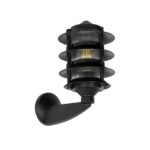 GLOBOSTAR® LANTERNA 203-0244 Μοντέρνο Φωτιστικό Τοίχου - Απλίκα με Ντουί 1 x E27 AC 220-240V IP44 - Μαύρο - Μ16 x Π23 x Υ30cm - Image 2