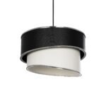 GLOBOSTAR® SONIA 203-0118 Μοντέρνο Κρεμαστό Φωτιστικό Οροφής με Ντουί 1 x E27 AC 220-240V IP20 - Λευκό & Μαύρο - Μ30 x Π30 x Υ24cm - Image 2