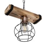 GLOBOSTAR® STARLO 201-0004 Vintage Κρεμαστό Φωτιστικό Οροφής με Ντουί 1 x E27 AC 220-240V IP20 - Μπεζ & Μαύρο - Μ30 x Π16 x Υ23cm - Image 6