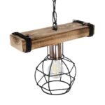 GLOBOSTAR® STARLO 201-0004 Vintage Κρεμαστό Φωτιστικό Οροφής με Ντουί 1 x E27 AC 220-240V IP20 - Μπεζ & Μαύρο - Μ30 x Π16 x Υ23cm - Image 7