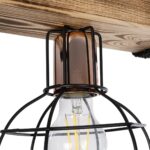 GLOBOSTAR® STARLO 201-0004 Vintage Κρεμαστό Φωτιστικό Οροφής με Ντουί 1 x E27 AC 220-240V IP20 - Μπεζ & Μαύρο - Μ30 x Π16 x Υ23cm - Image 8