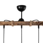 GLOBOSTAR® LUMA 201-0010 Vintage Κρεμαστό Φωτιστικό Οροφής με Ντουί 3 x E27 AC 220-240V IP20 - Μπεζ & Μαύρο - Μ55 x Π18 x Υ65cm - Image 8