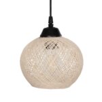 GLOBOSTAR® LUMA 201-0011 Vintage Κρεμαστό Φωτιστικό Οροφής με Ντουί 3 x E27 AC 220-240V IP20 - Μπεζ & Μαύρο - Μ55 x Π18 x Υ65cm - Image 6