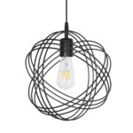 GLOBOSTAR® GLOWN 201-0023 Μοντέρνο Κρεμαστό Φωτιστικό Οροφής με Ντουί 1 x E27 AC 220-240V IP20 - Μαύρο - Μ30 x Π30 x Υ33cm - Image 5