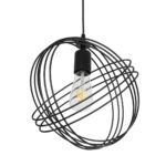 GLOBOSTAR® GLOWN 201-0023 Μοντέρνο Κρεμαστό Φωτιστικό Οροφής με Ντουί 1 x E27 AC 220-240V IP20 - Μαύρο - Μ30 x Π30 x Υ33cm - Image 6