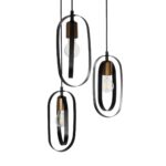 GLOBOSTAR® SPARKIO 201-0025 Vintage Κρεμαστό Φωτιστικό Οροφής με Ντουί 3 x E27 AC 220-240V IP20 - Μαύρο & Χάλκινο - Μ36 x Π36 x Υ62cm - Image 7