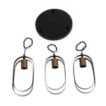 GLOBOSTAR® SPARKIO 201-0025 Vintage Κρεμαστό Φωτιστικό Οροφής με Ντουί 3 x E27 AC 220-240V IP20 - Μαύρο & Χάλκινο - Μ36 x Π36 x Υ62cm - Image 10