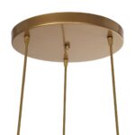 GLOBOSTAR® ILLUMIO 201-0027 Vintage Κρεμαστό Φωτιστικό Οροφής με Ντουί 3 x E27 AC 220-240V IP20 - Χρυσό & Μπεζ - Μ40 x Π40 x Υ53cm - Image 9