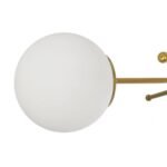 GLOBOSTAR® SHINY 201-0028 Vintage Φωτιστικό Οροφής με Ντουί 3 x E27 AC 220-240V IP20 - Λευκό & Χρυσό - Μ70 x Π70 x Υ16cm - Image 8