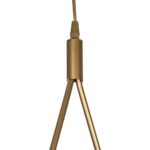 GLOBOSTAR® DROP 201-0034 Vintage Κρεμαστό Φωτιστικό Οροφής με Ντουί 1 x E27 AC 220-240V IP20 - Χρυσό & Λευκό - Μ20 x Π15 x Υ47cm - Image 9