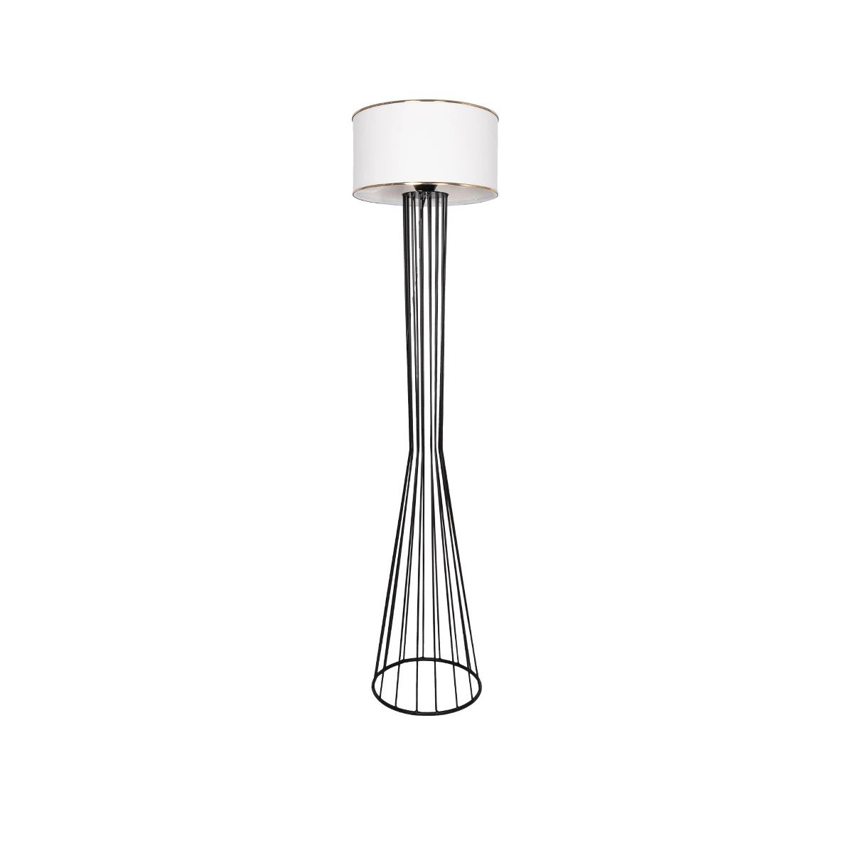 201_0036_0 GLOBOSTAR® NOVA 201-0036 Μοντέρνο Επιδαπέδιο Φωτιστικό με Ντουί 1 x E27 AC 220-240V IP20 - Μαύρο & Λευκό - Μ36 x Π36 x Υ148cm - Image 1