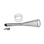 GLOBOSTAR® NOVA 201-0036 Μοντέρνο Επιδαπέδιο Φωτιστικό με Ντουί 1 x E27 AC 220-240V IP20 - Μαύρο & Λευκό - Μ36 x Π36 x Υ148cm - Image 12