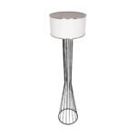 GLOBOSTAR® NOVA 201-0036 Μοντέρνο Επιδαπέδιο Φωτιστικό με Ντουί 1 x E27 AC 220-240V IP20 - Μαύρο & Λευκό - Μ36 x Π36 x Υ148cm - Image 6