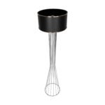 GLOBOSTAR® NOVA 201-0039 Μοντέρνο Επιδαπέδιο Φωτιστικό με Ντουί 1 x E27 AC 220-240V IP20 - Ασημί & Μαύρο - Μ36 x Π36 x Υ148cm - Image 6