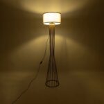 GLOBOSTAR® NOVA 201-0040 Μοντέρνο Επιδαπέδιο Φωτιστικό με Ντουί 1 x E27 AC 220-240V IP20 - Χρυσό & Μπεζ - Μ36 x Π36 x Υ148cm - Image 3