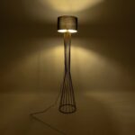 GLOBOSTAR® NOVA 201-0042 Μοντέρνο Επιδαπέδιο Φωτιστικό με Ντουί 1 x E27 AC 220-240V IP20 - Χρυσό & Μαύρο - Μ32 x Π32 x Υ152cm - Image 3