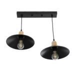 GLOBOSTAR® LUCANA 201-0043 Vintage Κρεμαστό Φωτιστικό Οροφής με Ντουί 2 x E27 AC 220-240V IP20 - Μαύρο & Χρυσό - Μ57 x Π25 x Υ26cm - Image 5