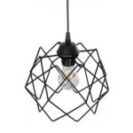 GLOBOSTAR® SOLON 201-0059 Μοντέρνο Κρεμαστό Φωτιστικό Οροφής με Ντουί 1 x E27 AC 220-240V IP20 - Μαύρο - Μ24 x Π24 x Υ23cm - Image 7