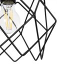 GLOBOSTAR® SOLON 201-0059 Μοντέρνο Κρεμαστό Φωτιστικό Οροφής με Ντουί 1 x E27 AC 220-240V IP20 - Μαύρο - Μ24 x Π24 x Υ23cm - Image 8