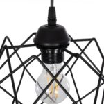 GLOBOSTAR® SOLON 201-0059 Μοντέρνο Κρεμαστό Φωτιστικό Οροφής με Ντουί 1 x E27 AC 220-240V IP20 - Μαύρο - Μ24 x Π24 x Υ23cm - Image 9