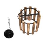 GLOBOSTAR® PRISMON 201-0061 Vintage Κρεμαστό Φωτιστικό Οροφής με Ντουί 1 x E27 AC 220-240V IP20 - Καφέ & Μαύρο - Μ22 x Π22 x Υ24cm - Image 10