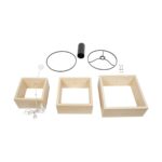 GLOBOSTAR® LUMO 201-0070 Μοντέρνο Επιδαπέδιο Φωτιστικό με Ντουί 1 x E27 AC 220-240V IP20 - Μπεζ & Μαύρο - Μ37 x Π36 x Υ136cm - Image 9