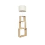 GLOBOSTAR® LUMO 201-0071 Μοντέρνο Επιδαπέδιο Φωτιστικό με Ντουί 1 x E27 AC 220-240V IP20 - Μπεζ - Μ37 x Π36 x Υ136cm