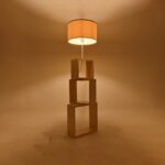 GLOBOSTAR® LUMO 201-0071 Μοντέρνο Επιδαπέδιο Φωτιστικό με Ντουί 1 x E27 AC 220-240V IP20 - Μπεζ - Μ37 x Π36 x Υ136cm - Image 3